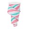 Peppermint Twist 2.5" Inch Wired Pastel Christmas Ribbon - White, Pink, Light Blue